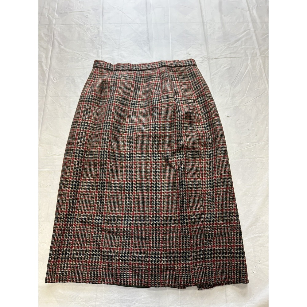 Vintage Pendleton Wool Skirt Womens 8P Petite made in USA Plaid